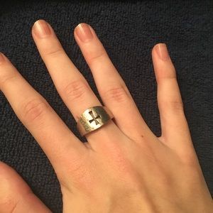 James Avery Hammered Cross Ring Online 